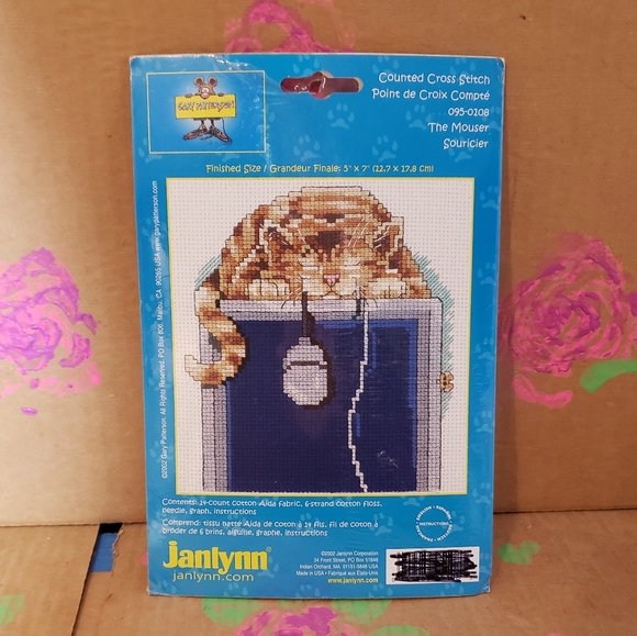 JANLYNN THE MOUSER COUNTED CROSS STITCH PATTERN 095-0108 - Picture 4 of 5